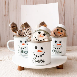 Custom Snowman Mug - Personalized Hot Chocolate Mug For Kids