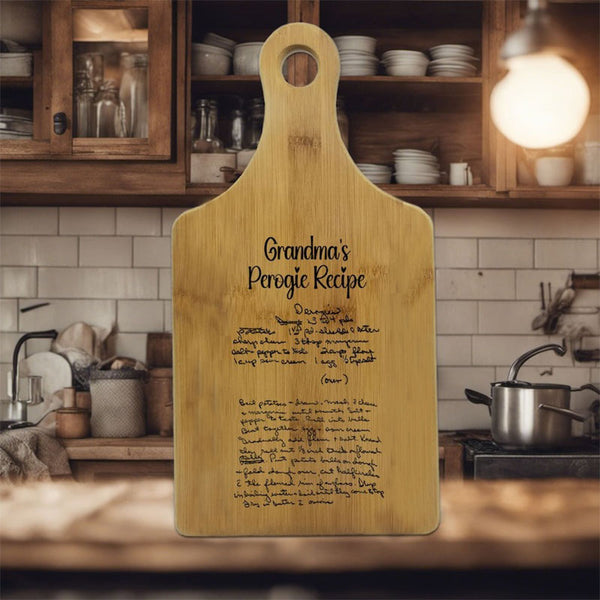 Recipe Cutting Board Preserve Recipe Handwritten