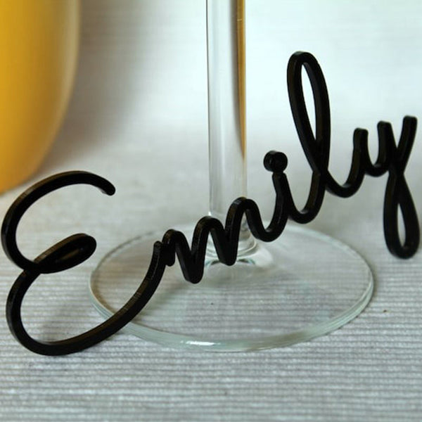 Personalized wedding place table cards Laser cut names Guest names Weddings place cards