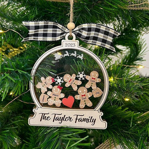 Personalized Family Ornament 2023 4D Customized Cookie Ornament Gift for Christmas