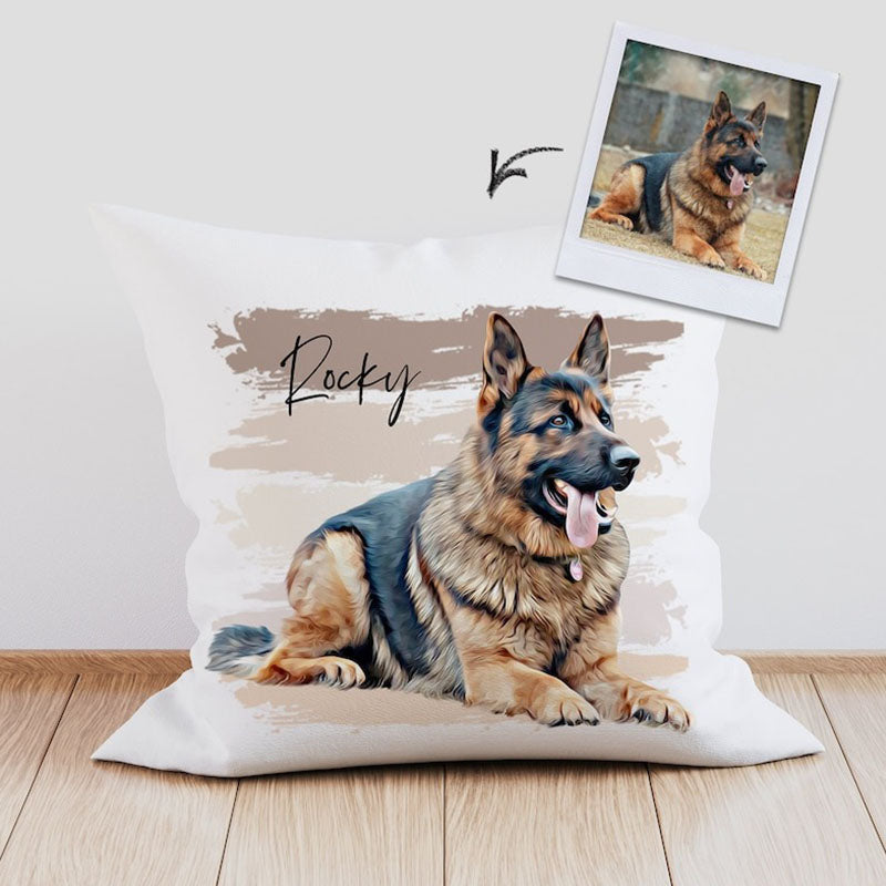 Custom Pet Pillow Personalised Pet Portrait  Pet memorial gift