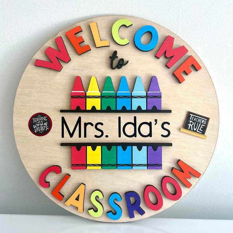 Teacher sign - Class sign - classroom decor - customized sign - Teacher Appreciation Gift