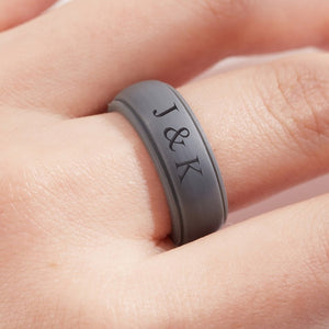 Personalized Silicone Ring for Men with Custom Silicone Ring