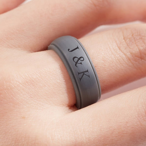 Personalized Silicone Ring for Men with Custom Silicone Ring