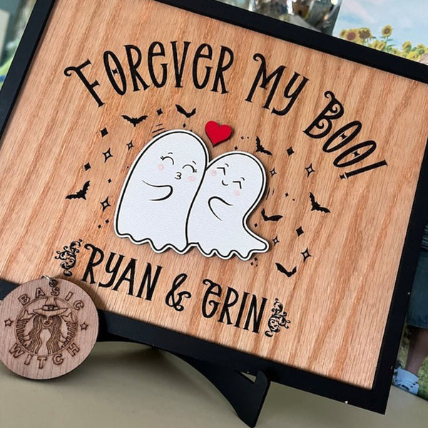 PERSONALIZED Forever My Boo sign, Halloween Decor, Valentine's Day gift, Ghost Decor