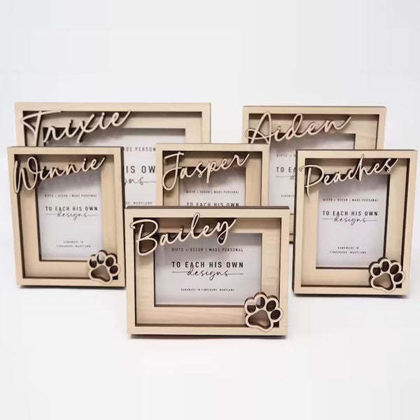 Pet Name Photo Frame |Custom Dog Cat Picture Frame