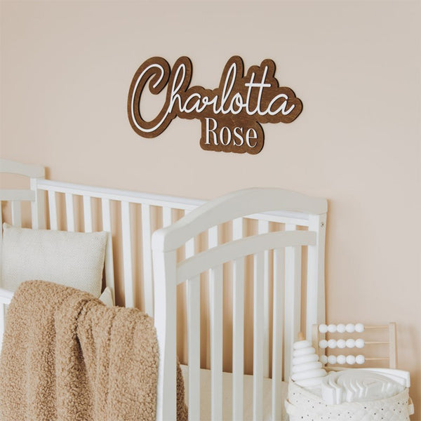 Nursery Name Sign, Wooden Baby Name Sign