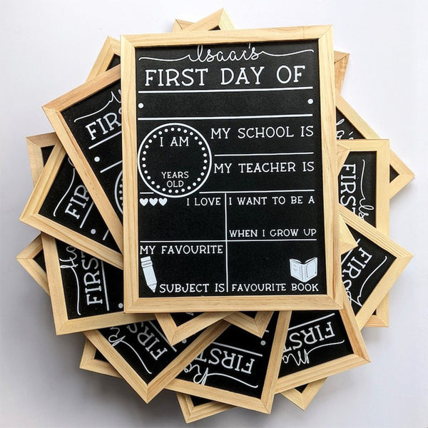 Personalized First Day of School Blackboard