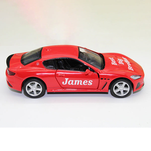 Personalized Big Brother Sister Gift,Red Maserati Diecast Licensed Toy Car Boys Grandad Auntie,1:36 Car Model