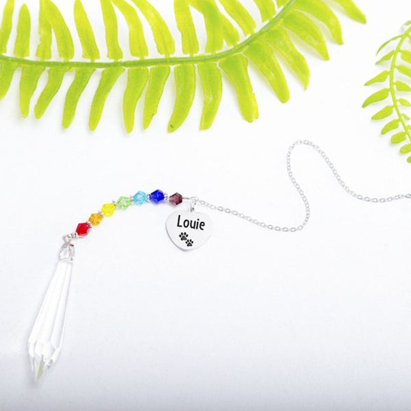 Rainbow Bridge Pet,Sun Catcher,Pet Memorial Ornament,Personalized Name