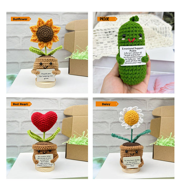 Handmade Crochet Pickle /Sunflower/Heart flower/Daisy