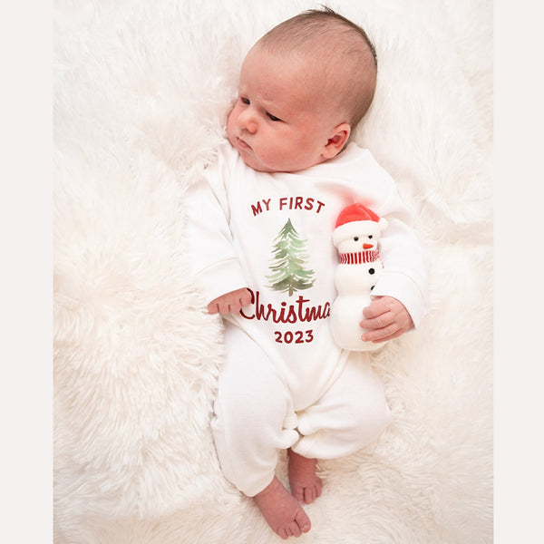 Personalized Baby 1st Christmas Romper