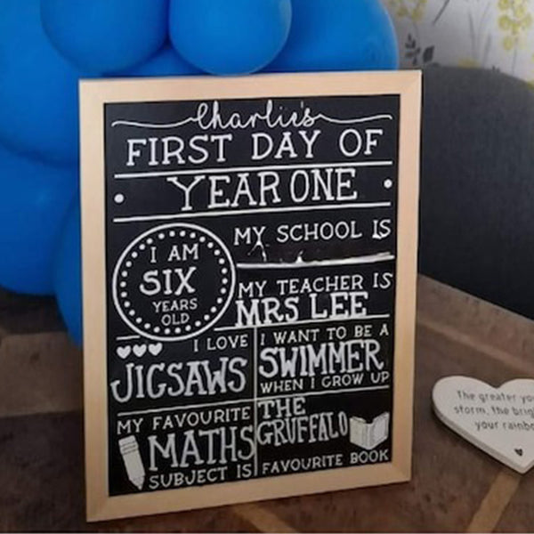 Personalized First Day of School Blackboard