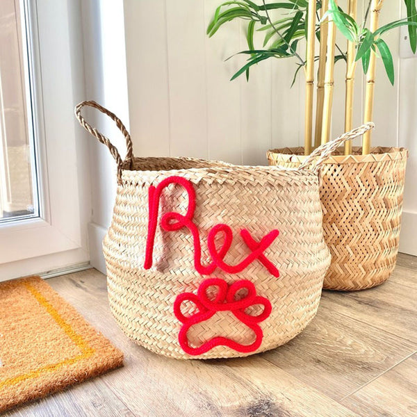 Pet Toy Basket, Personalised Pet Toy Storage