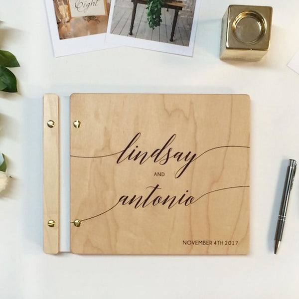 Wedding Guest Book, Wood Guest Book, Guest Book