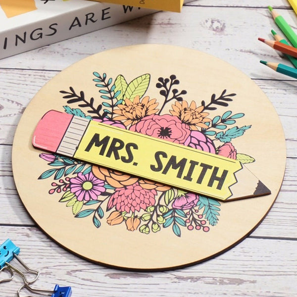 Personalized Teacher Doorplate, Back-To-School Gift