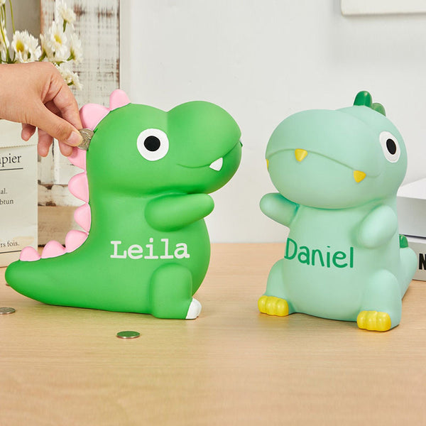 Custom Dinosaur Elephant Coin Bank With Name,Dinosaur Elephant Bank for Boys or Girls