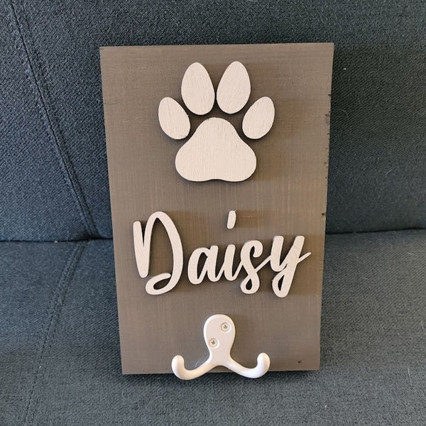 Personalized Pet Leash Holder, Custom Pet leash holder, Pet Sign, Dog Sign