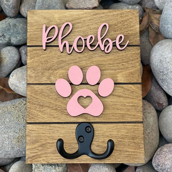 Personalized Pet Leash Holder, Custom Pet leash holder, Pet Sign, Dog Sign