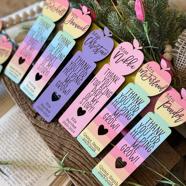 Teacher Bookmark, Teacher Appreciation Gift, Gift for Teacher, Personalized Bookmark