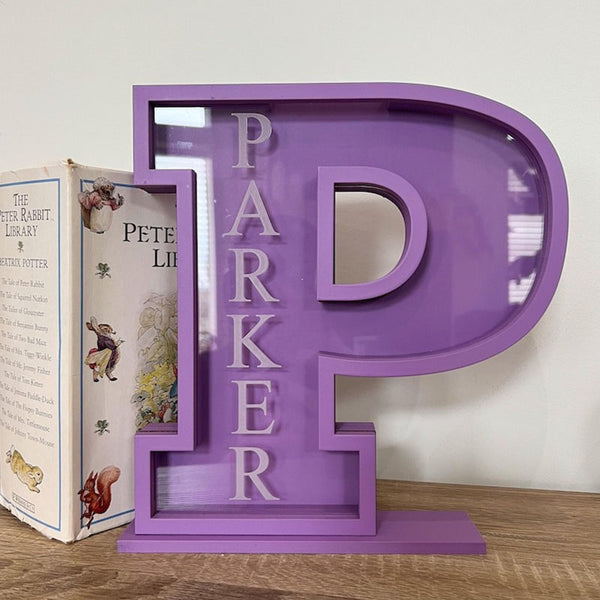 Personalized Name/ Initial Bank, Piggy Bank, Custom Piggy Bank, Coin Bank