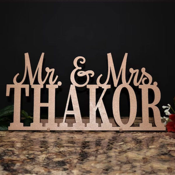 Custom Wedding Name Sign Mr and Mrs Sign