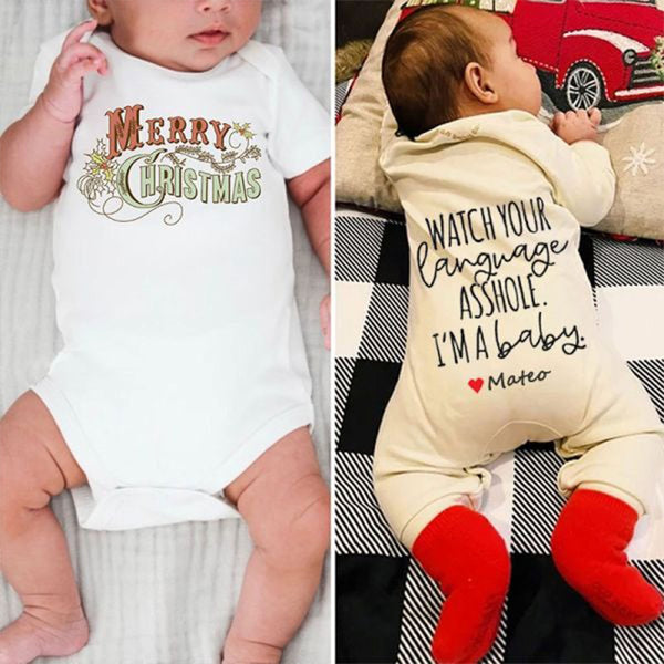 Merry Christmas Unisex Baby Outfit