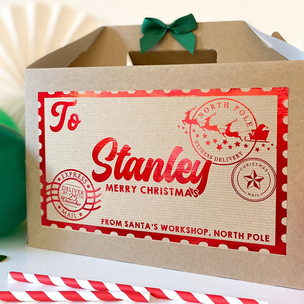 Personalized Christmas Gift Boxes, Stamp Foil, Christmas Eve Gift Boxes, Greeting Card Boxes