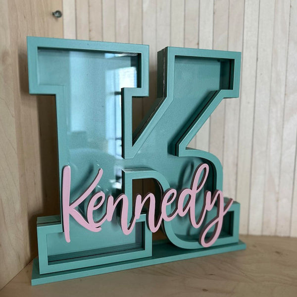 Personalized Name/ Initial Bank, Piggy Bank, Custom Piggy Bank, Coin Bank