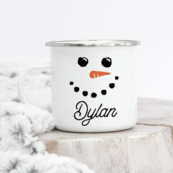 Custom Snowman Mug - Personalized Hot Chocolate Mug For Kids