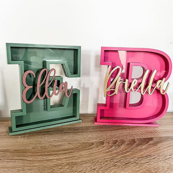 Personalized Name/ Initial Bank, Piggy Bank, Custom Piggy Bank, Coin Bank