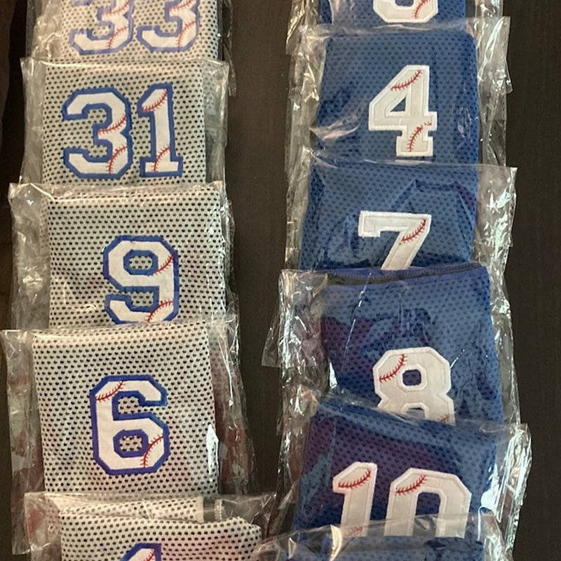 Embroidered Baseball Numbers Cooling Towels Baseball Numbers