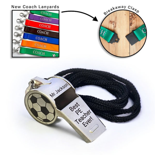 Personalised Whistle Engraved Metal Referee Sports Whistle