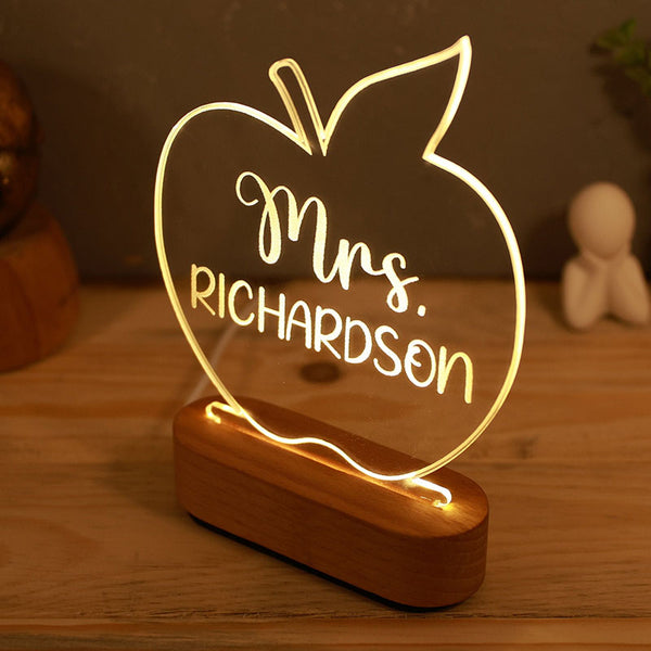 Personalized Teacher Gifts -  Back To School Gifts - Teacher Sign for Desk