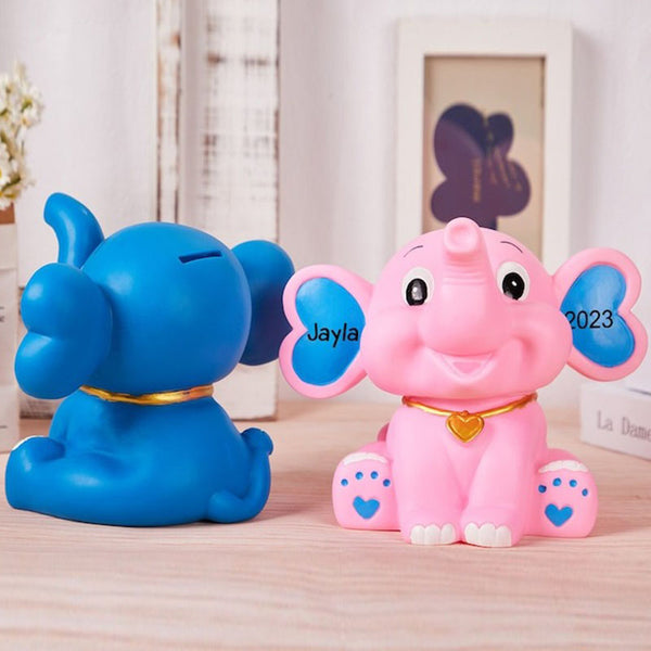 Custom Dinosaur Elephant Coin Bank With Name,Dinosaur Elephant Bank for Boys or Girls