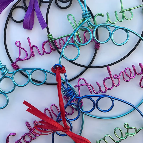 Wire Ornament,Custom Personalized Ornament, Name Ornament, Christmas Ornament