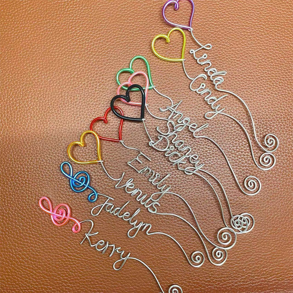 Hearts, Musical Notes, Personalized Line Name Bookmarks