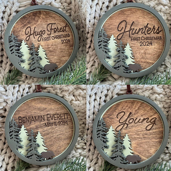 Personalized Christmas ornament Married and Baby's First Christmas