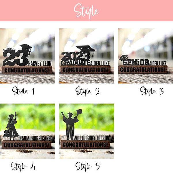 Custom Graduation Gift Desk Name Plate Wedge Personalized Graduates