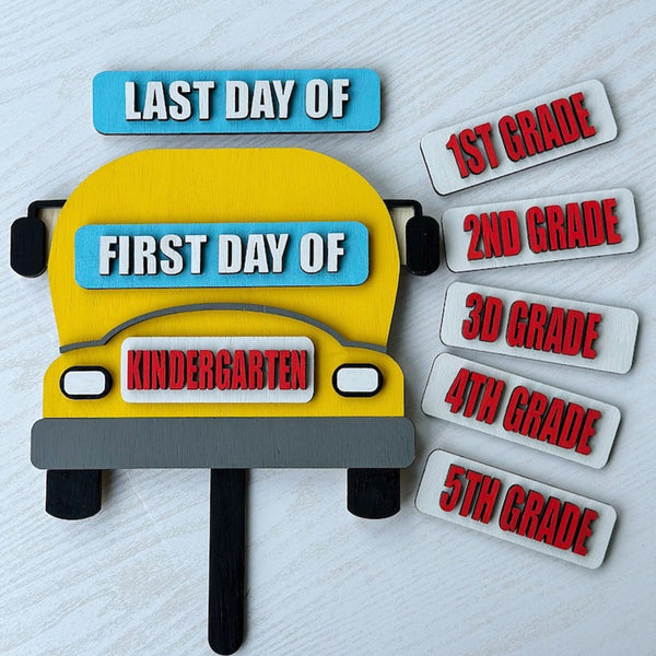 Customized First and Last Day of School Wooden Sign