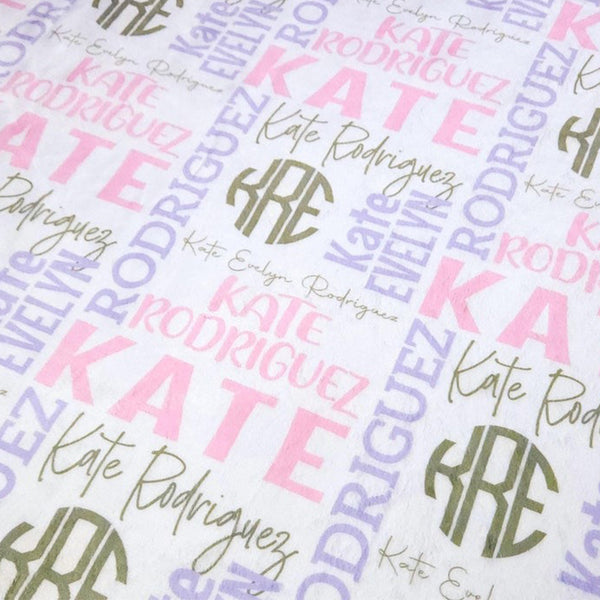 Personalized Baby Girl Blanket Baby Shower Christmas Gift