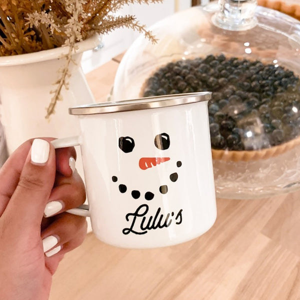 Custom Snowman Mug - Personalized Hot Chocolate Mug For Kids