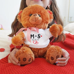 Personalized Valentine's Day Teddy Bear, Gifts for Her, Gifts for Him, Valentine's Day Gifts