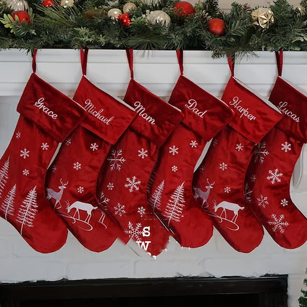 Velvet Personalized Christmas Stocking