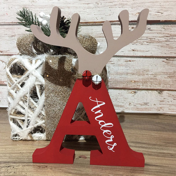 Reindeer letter, freestanding christmas letter, christmas decor, christmas decoration, personalised letter