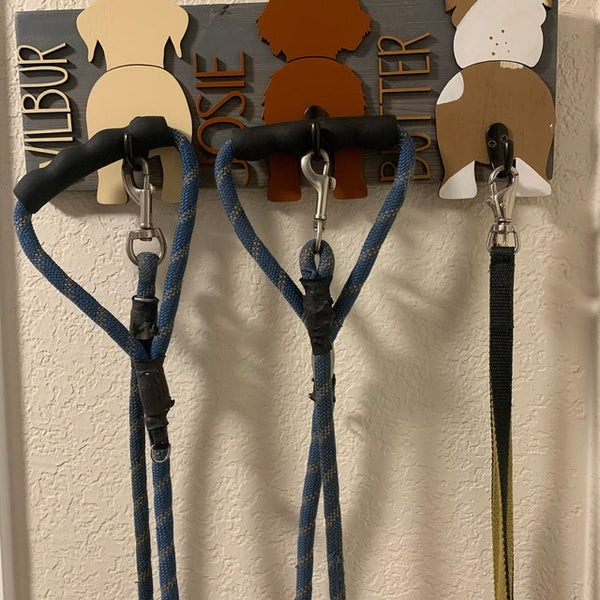 Custom Leash Holder / Leash Holder / Pet Storage