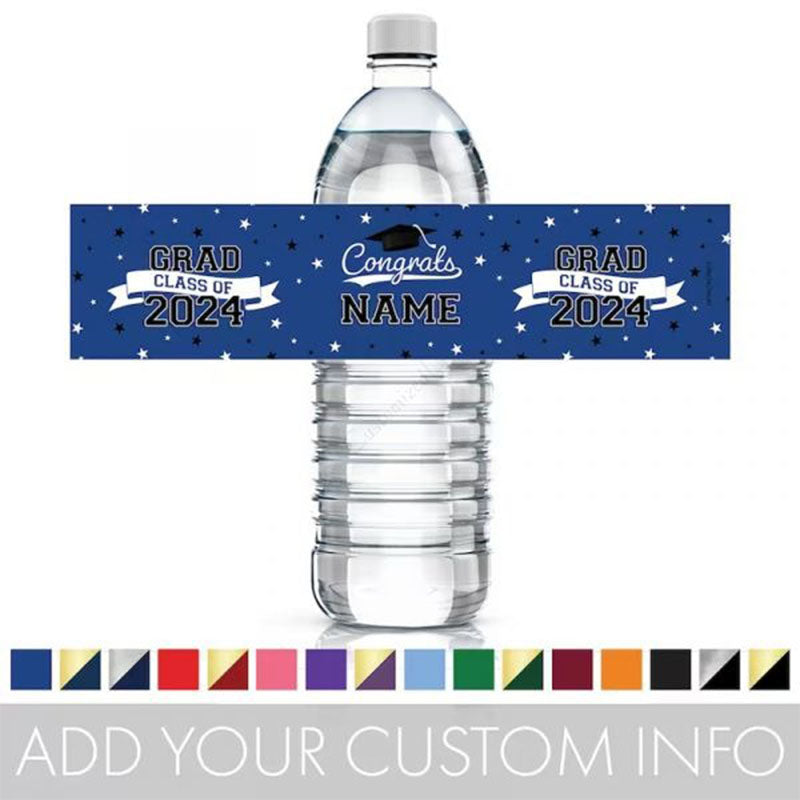 Graduation Water Bottle Labels Personalized Graduation Party Decorations