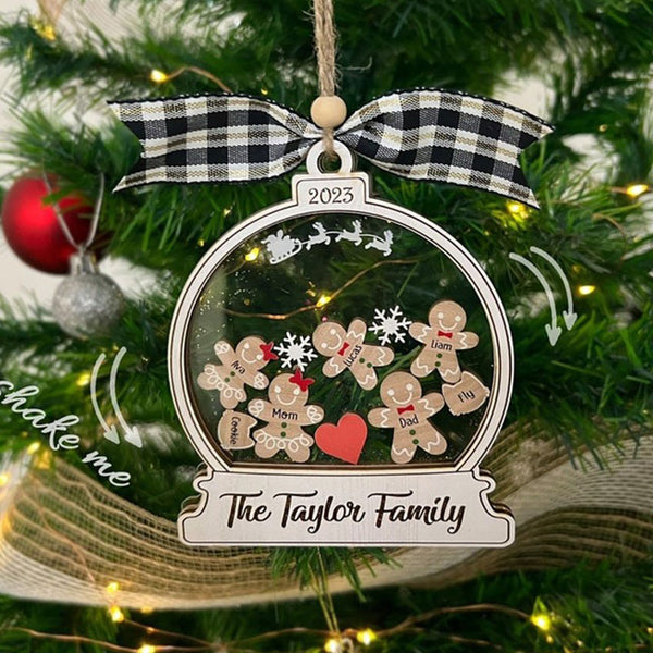 Personalized Family Ornament 2023 4D Customized Cookie Ornament Gift for Christmas