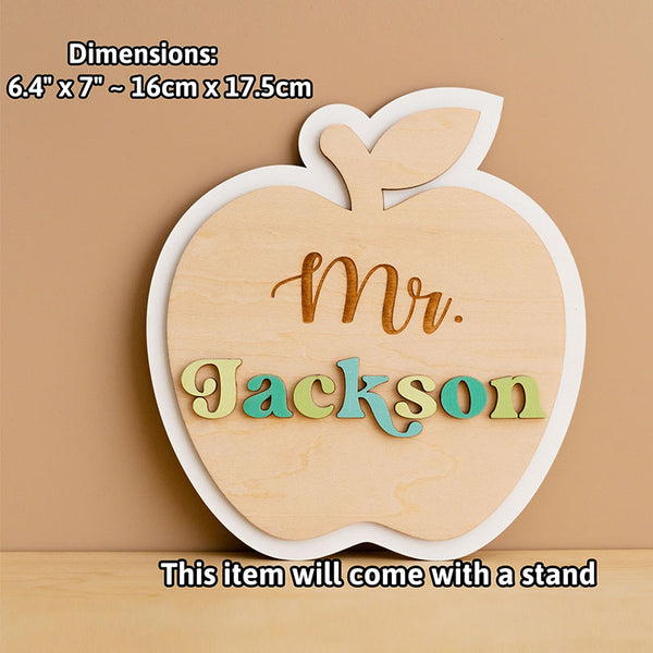 Teacher Apple Sign, Gifts For Teachers, Teacher Sign For Desk