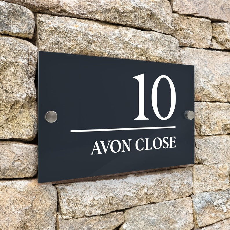 Modern House Number Sign